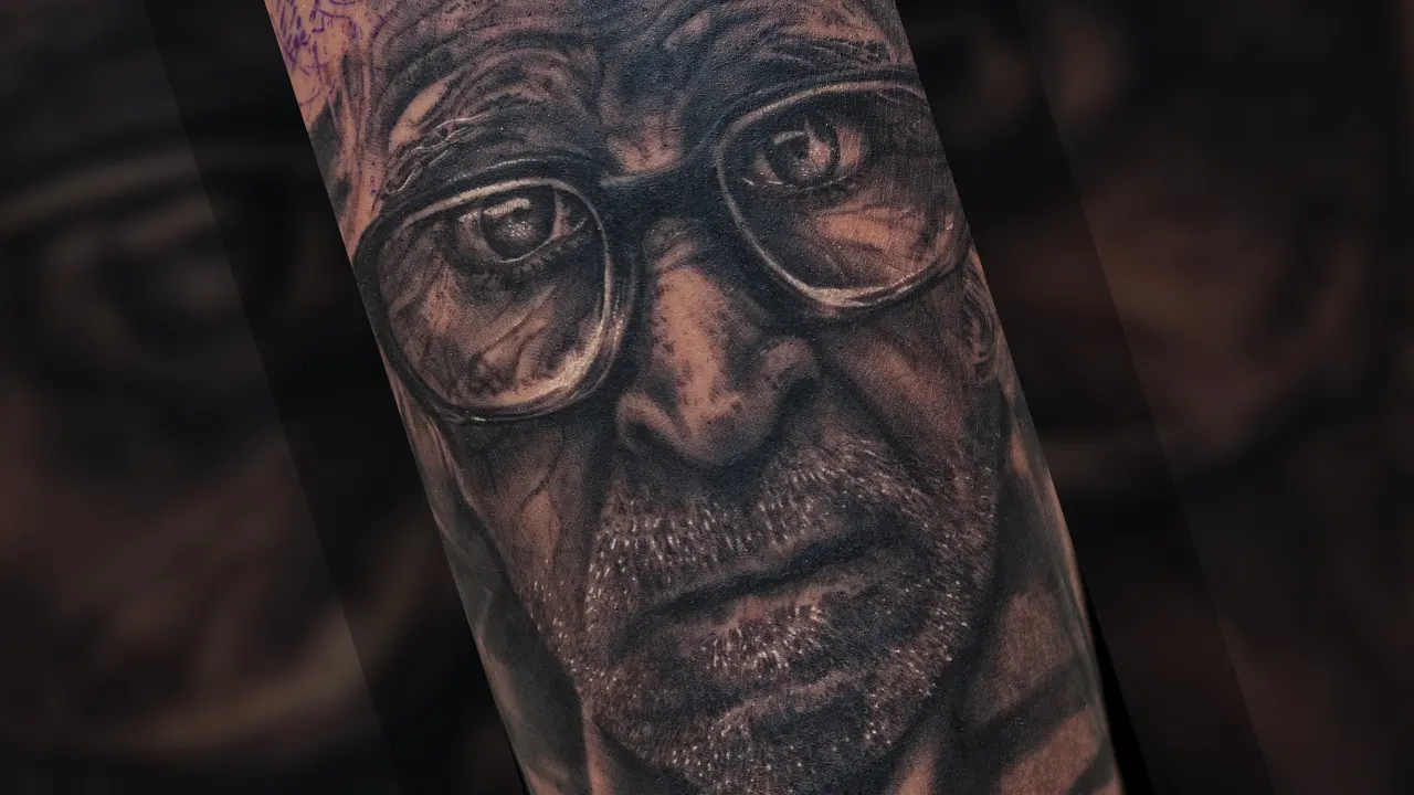 How to make a Realistic Old Man Portrait Tattoo