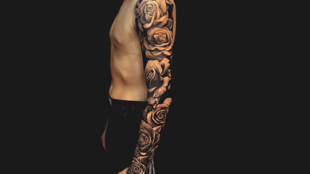 Full-Sleeve Realistic Roses – Tattoo Class by Sunny Bhanushali